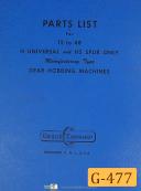 Gould & Eberhardt-Gould & Eberhardt 12 to 48, Universal & HS Spur Gear, No. 1337, Hobbing Manual-12 thru 48-05